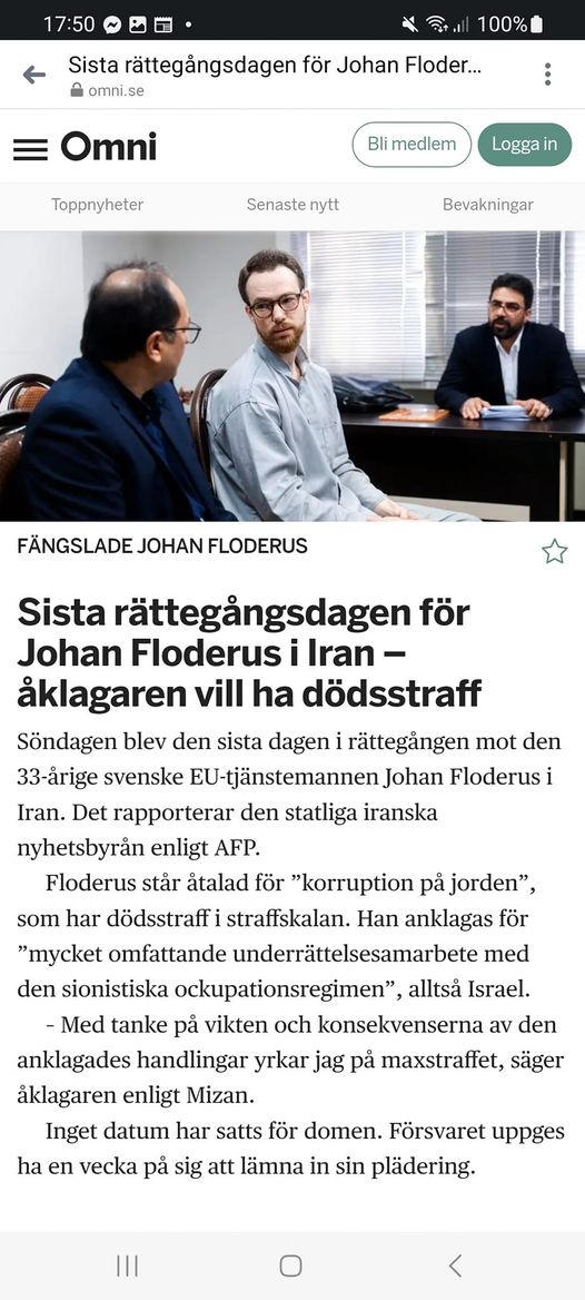 Korruptionsanklagad EU-Svensk I Iran