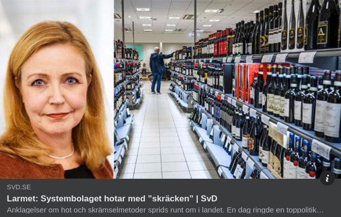 Skräckhotande Systembolag I SvD