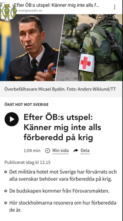 Krigsoförberedd ÖB