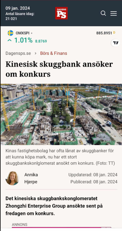 Kinesisk Skuggbankskonglomeratskonkurs