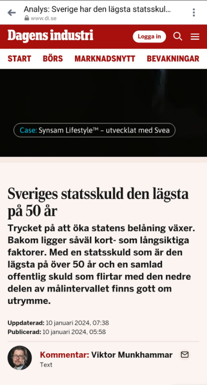 Låg Statsskuld..