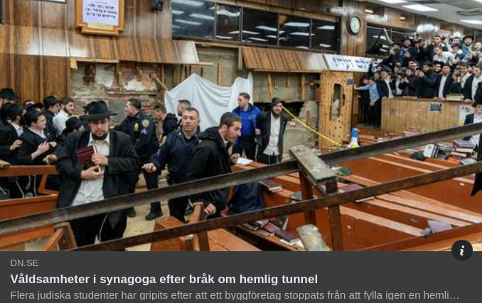Tunnelbråk I New York Synagoga