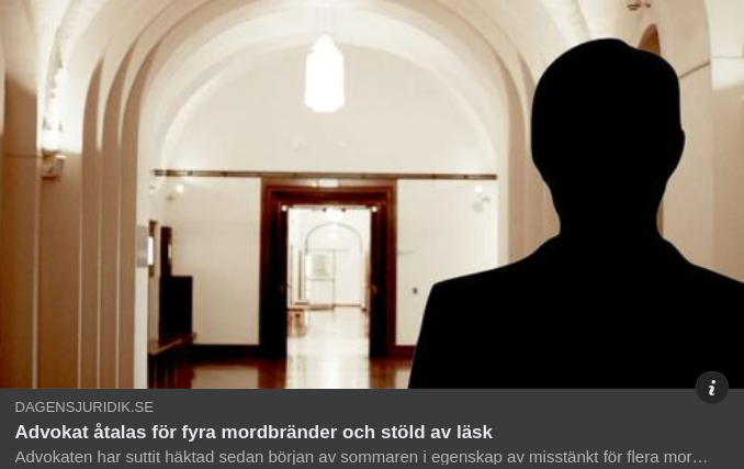 Advokat Åtalad För Fyra Mordbränder & En Läskedrycksstöld