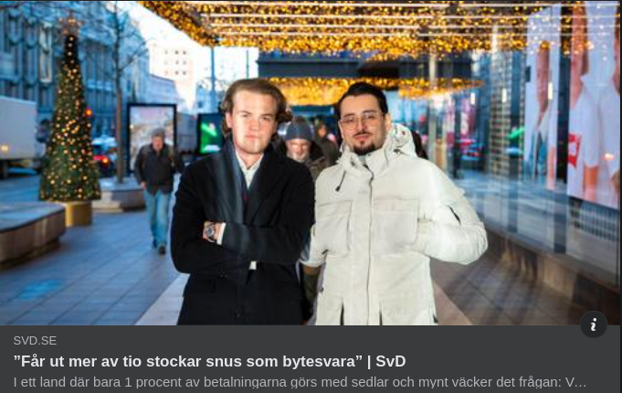 Betalningsmedelsfunderingar I SvD