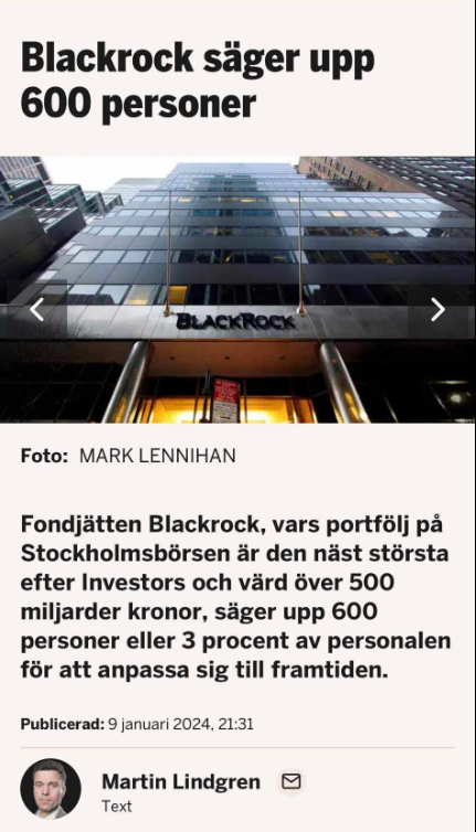 Blackrock Säger Upp 600