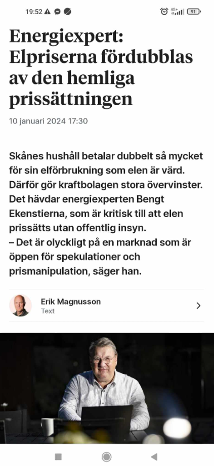 Hemlig Prissättning Fördubblar Elpriserna