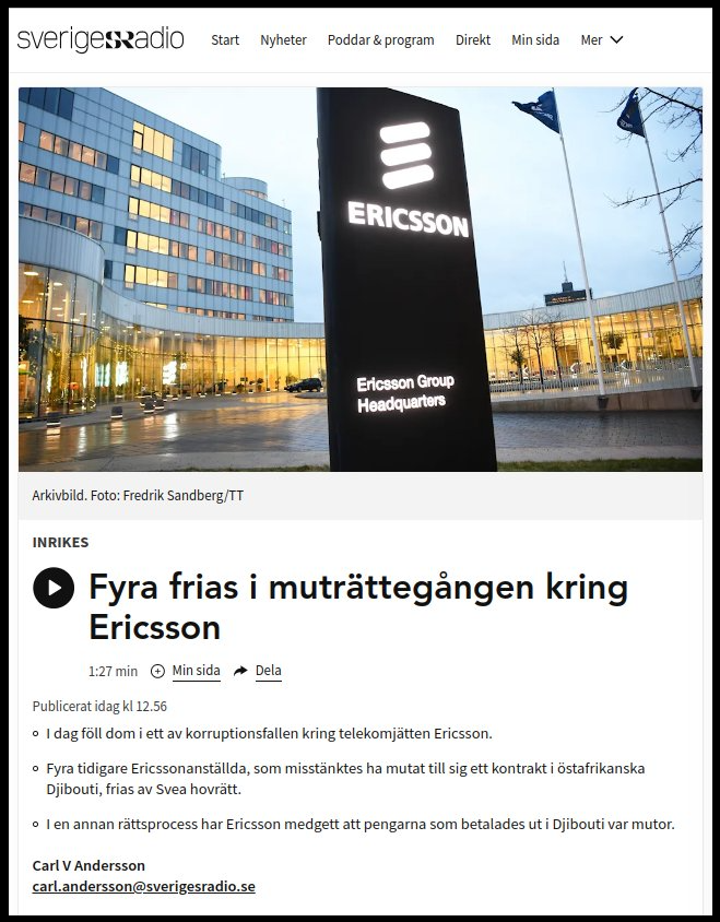 Mutfriade Ericsson-Anställda