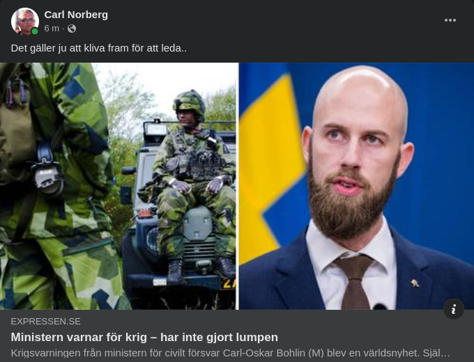 Krigsvarnande Minister Inte Gjort Lumpen