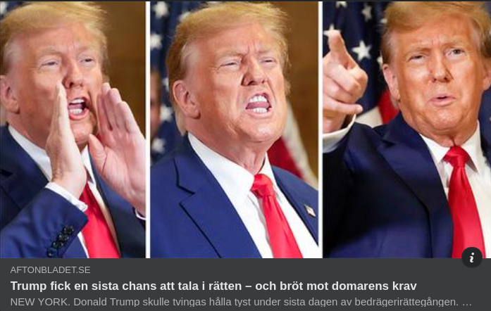 Domarkravsbrytande Trump I Aftonslasket