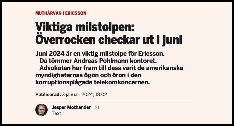Överrocksfritt Ericsson I Juni