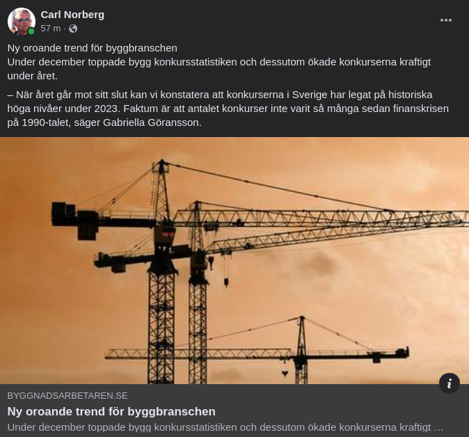 Konkurstrendande Byggbransch