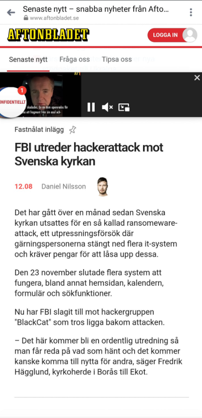 FBI Hjälper Svenska Kyrkan..