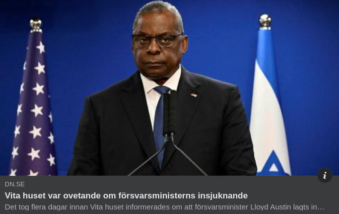 Sjuk Försvarsminister & Ovetande Vitt Hus