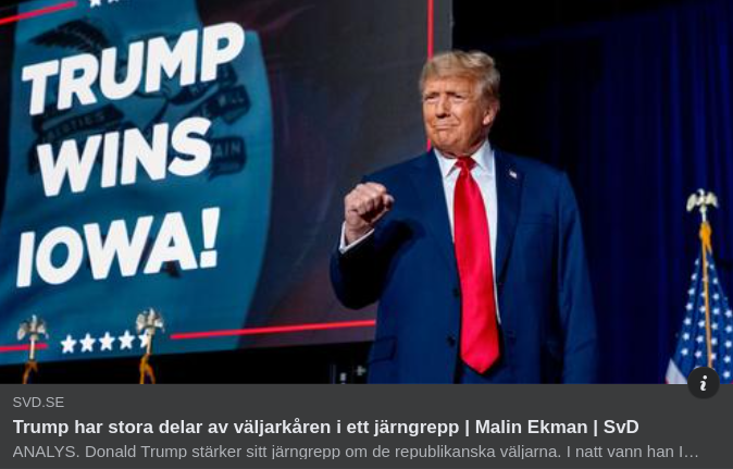 Väljarkårsjärngreppande Trump I SvD