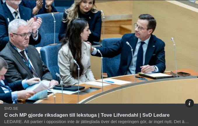 Riksdagslekstuga I SvD