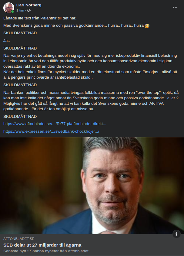 Bankutdelning & Skuldmättnad