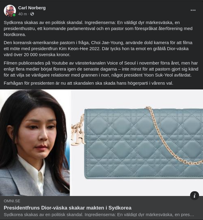 Sydkoreansk Inrikespolitisk Skandal