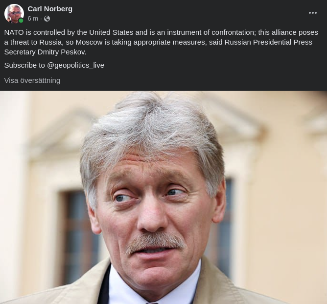 Peskov Om Nato