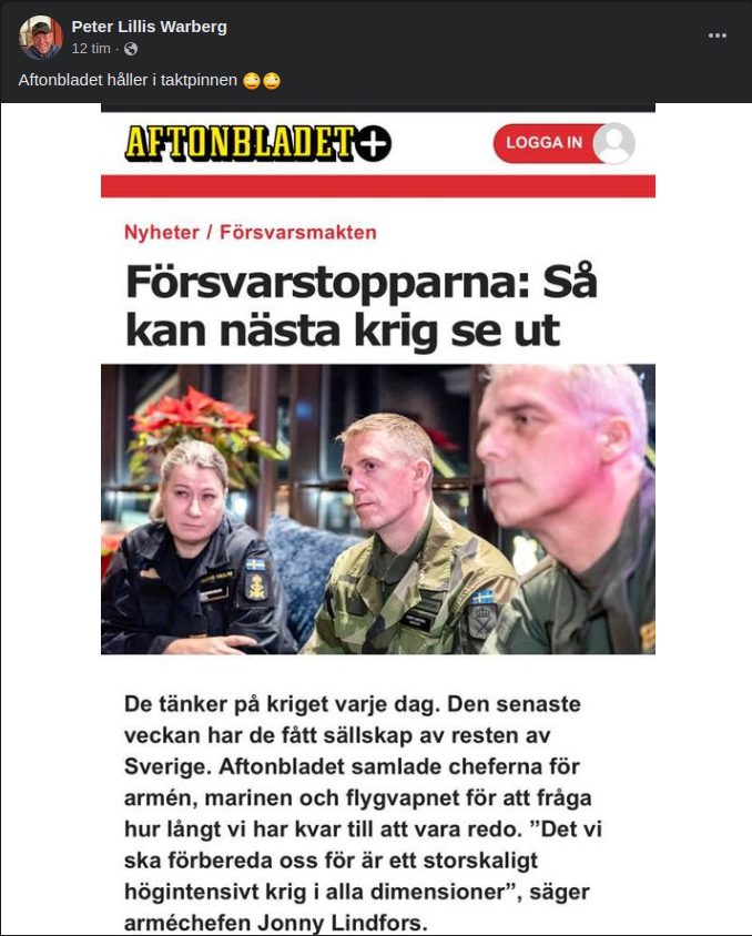 Dagliga Krigstänkare Förbereder För Storskaligt Högintensivt Krig I Alla Dimensioner