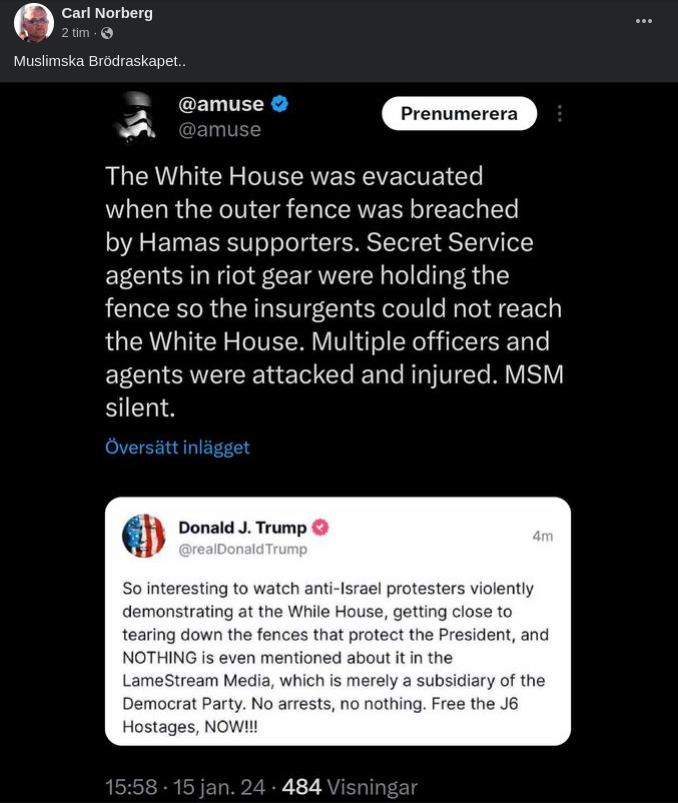 Medial Tystnad Om Demonstration Vid Vita Huset