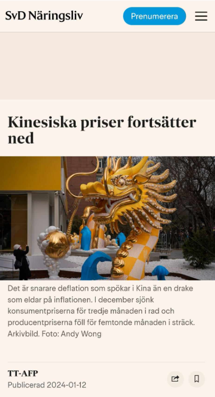 Deflation & Priser..