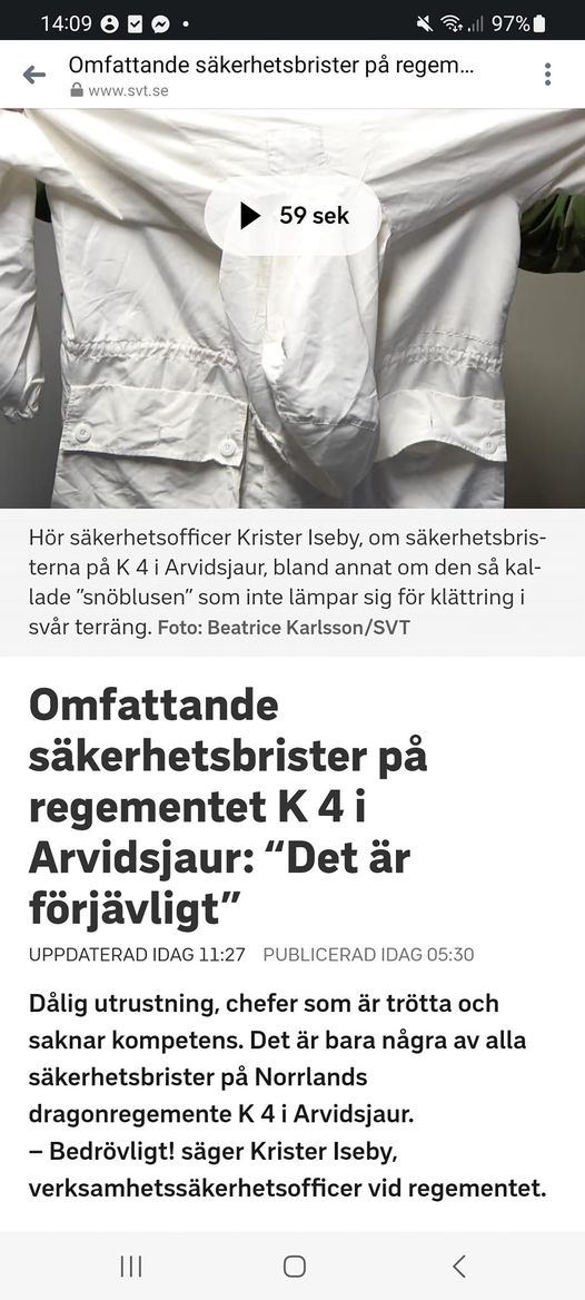 Militära Säkerhetsbrister I Arvidsjaur