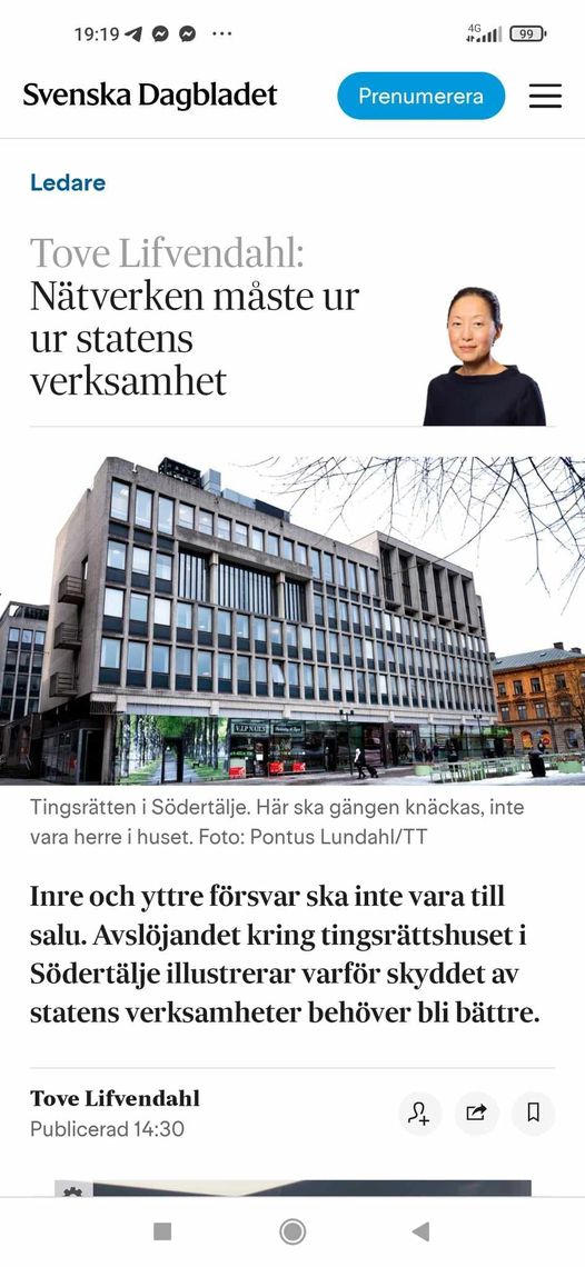 Tove & Nätverk I Statens Verksamhet