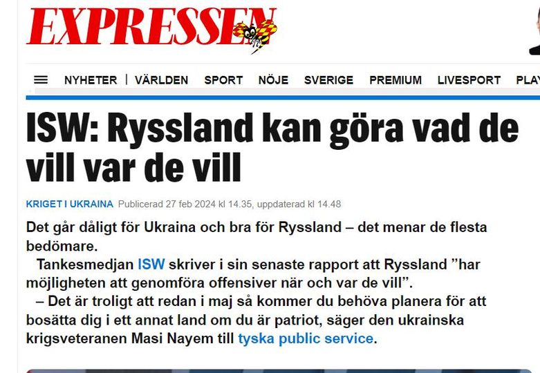 Ukraina Börjar "Plötsligt" Förlora