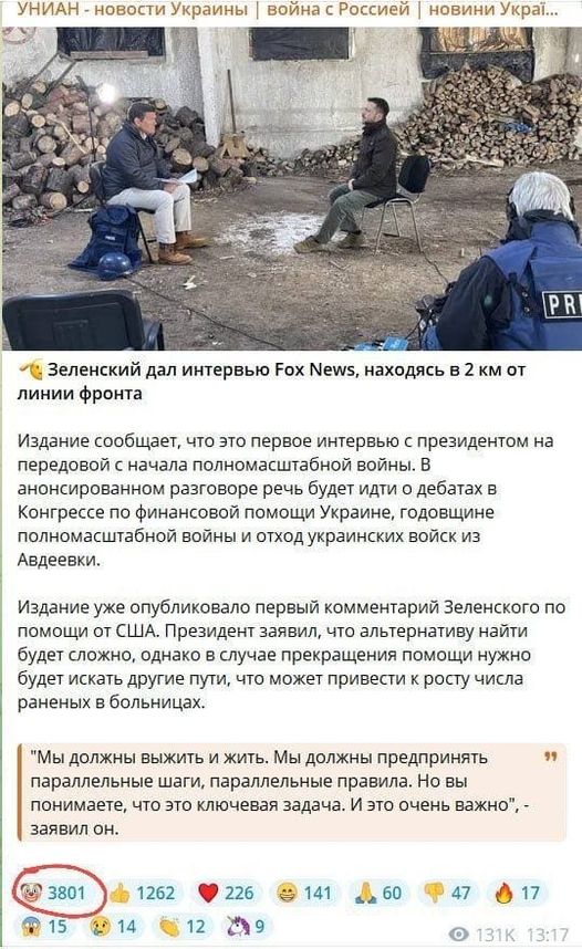 Fox-Intervjuad Zelensky