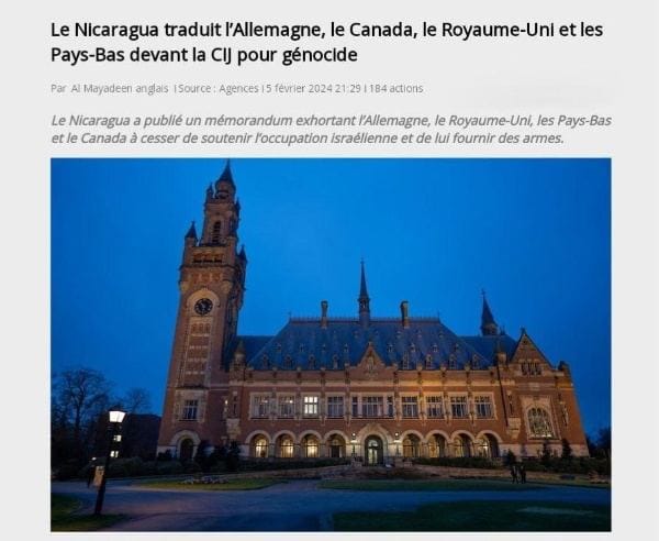 Nicaragua Om Vapenleveranser Till Israel