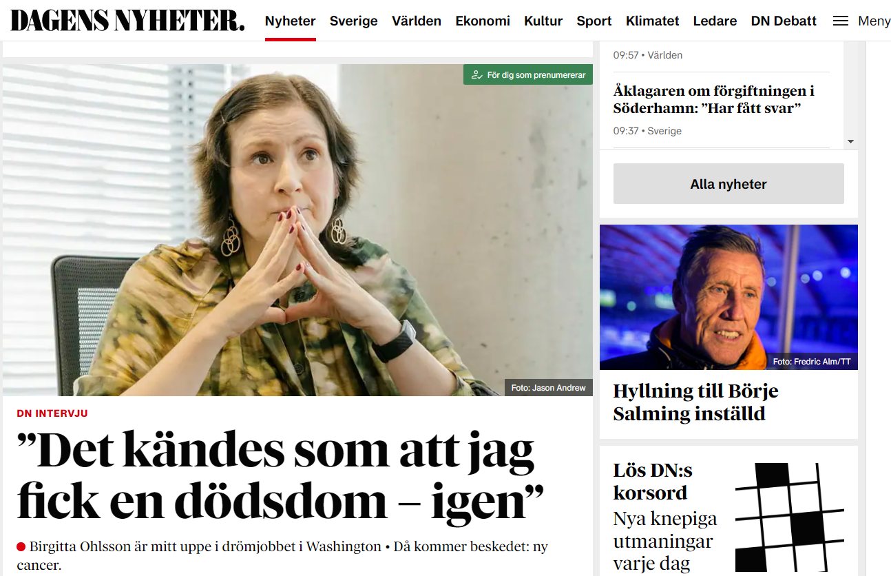 Cancer Igen För Birgitta