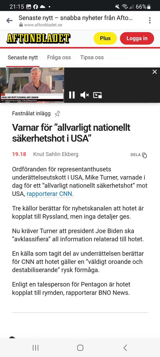 Allvarligt Amerikanskt Nationellt Säkerhetshot Från Rysk Rymdkoppling