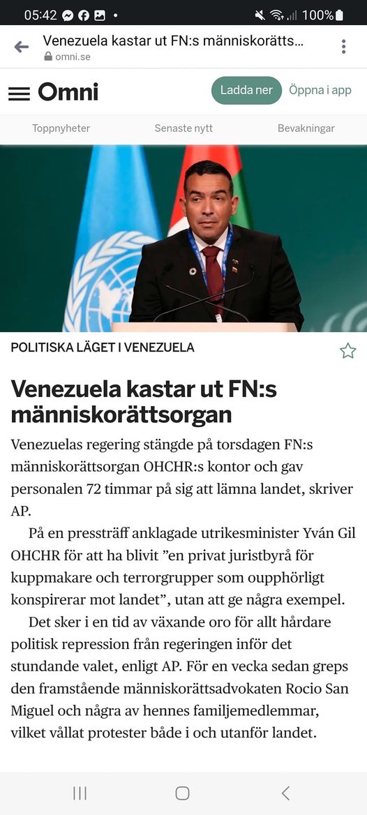 Venezuela Stänger FN-Kontor