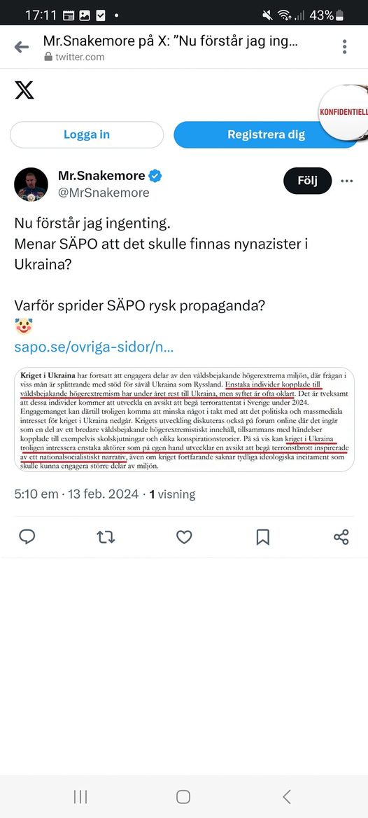 Säpo & Nynazister I Ukraina