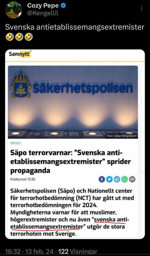 Säpo Varnar För Svenska Antietablissemangsextremister