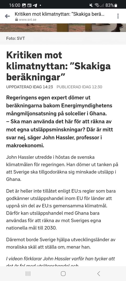 Expertnej Till Energimyndighetens Beräkningar Om Solceller I Ghana