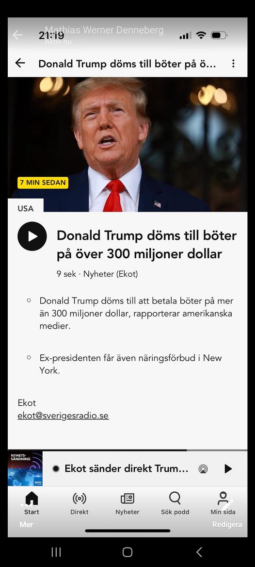 Böter & Näringsförbud För Trump I New York