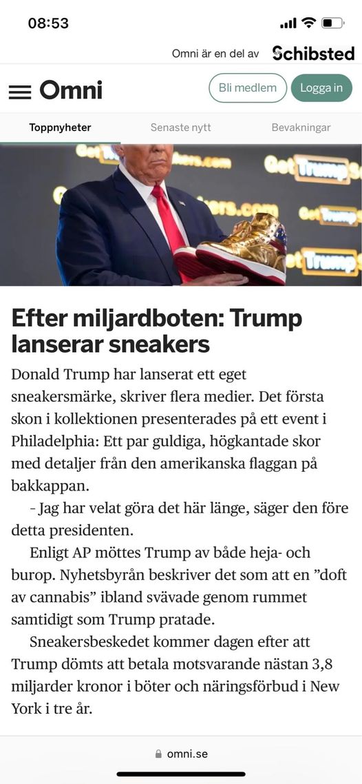 Gyllene Skor Från Trump
