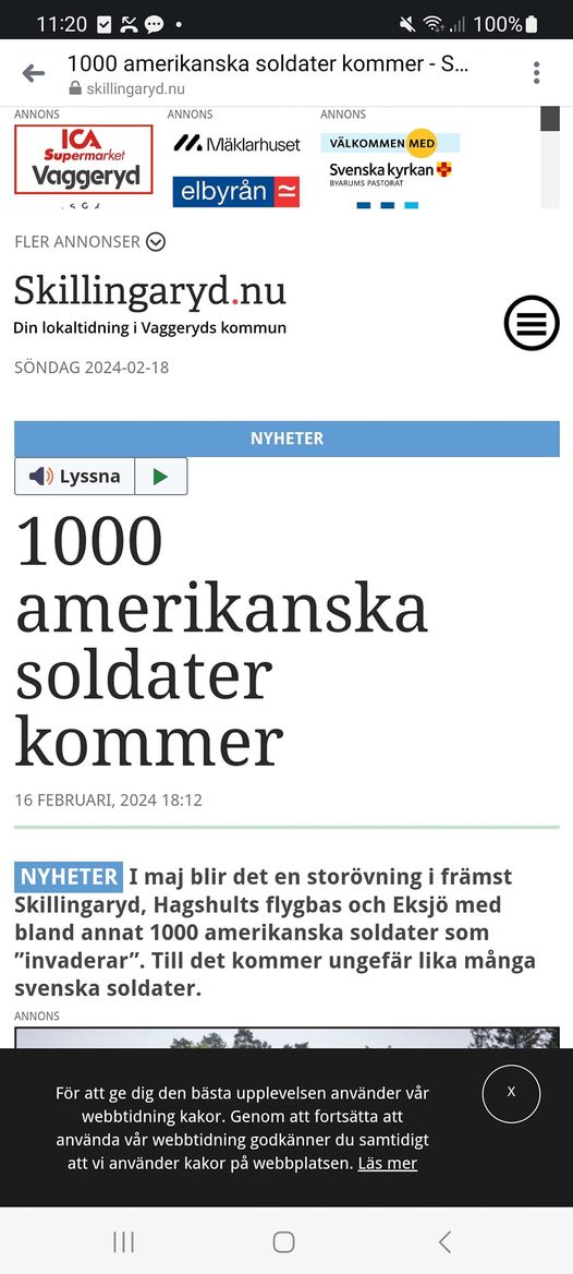 1000 Amerikanska Soldater Till Skillingaryd