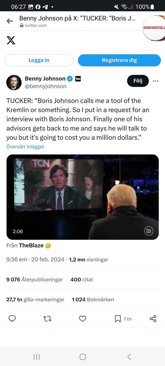 Boris Kostar En Miljon Dollar För Tucker..