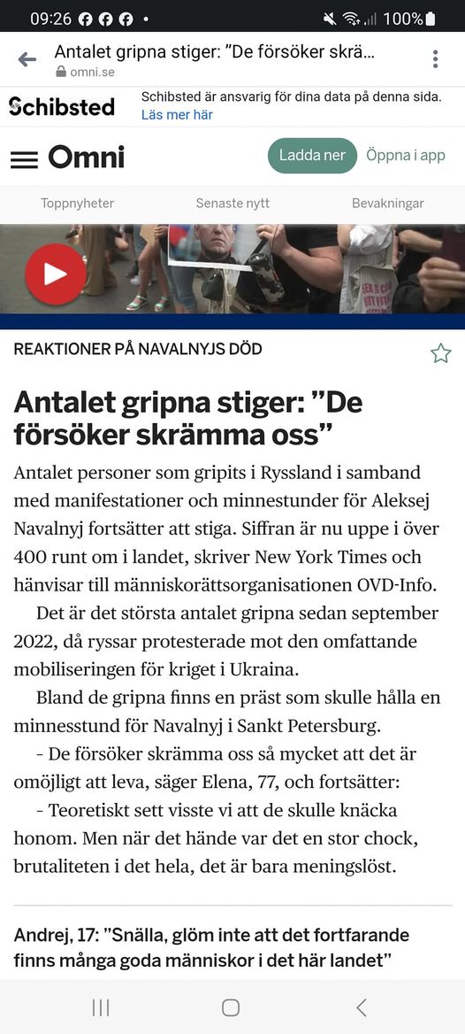 Inringade I Ryssland