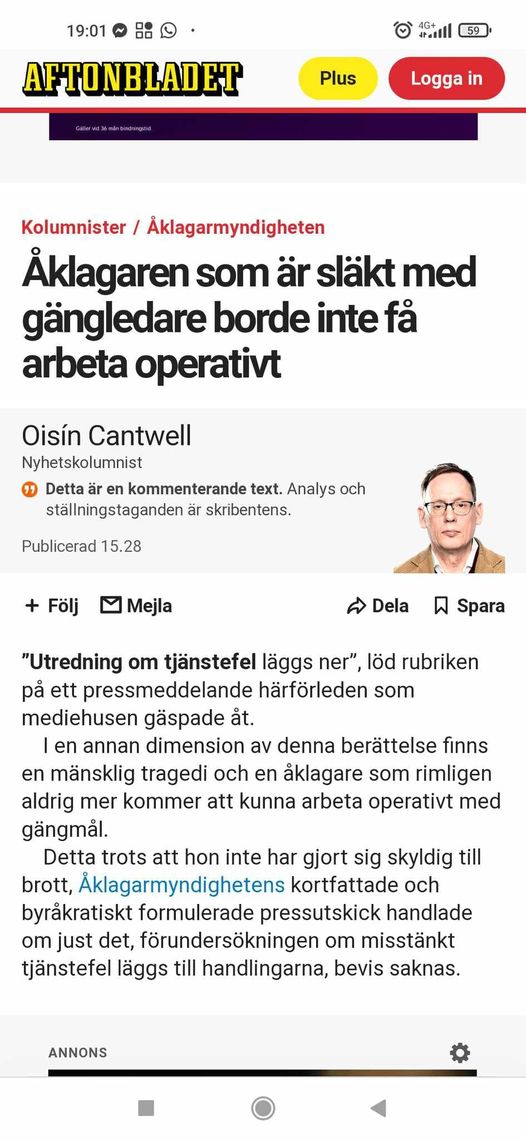 Skojsan-Kommenterat Åklagarsläktskap & Operativt Arbete