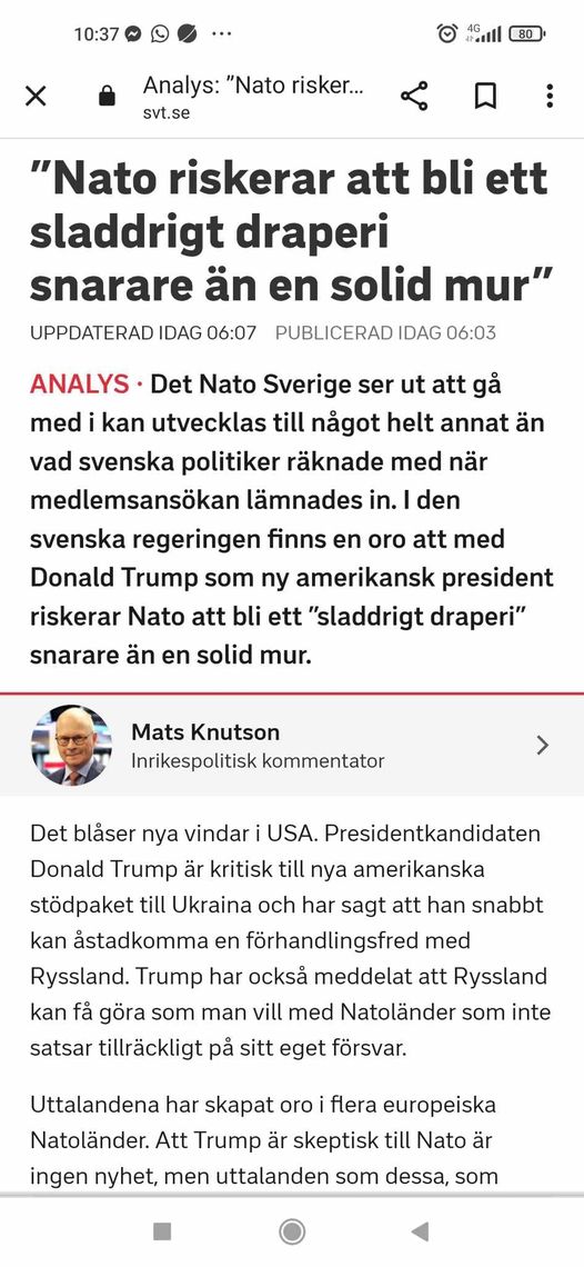 Sladdrigt Nato-Draperi