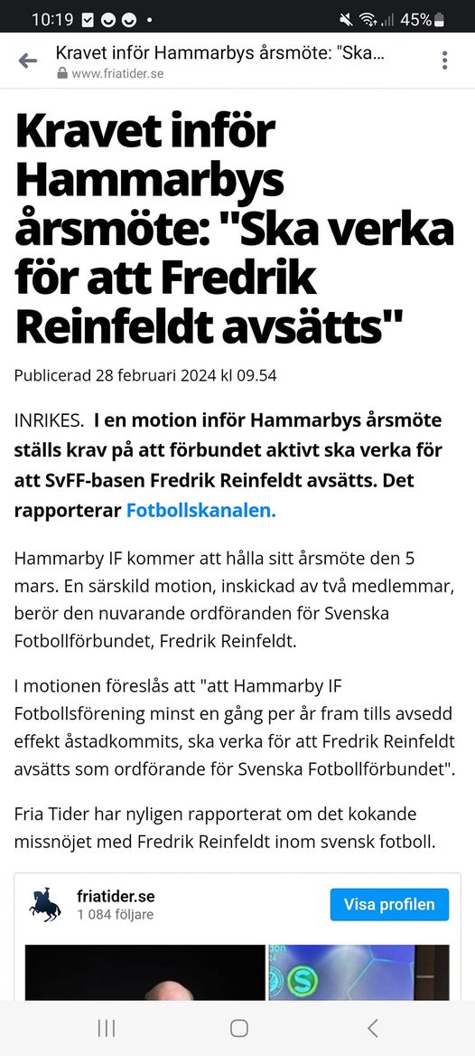 Avgångskrav För Hammarbys Stridshingst