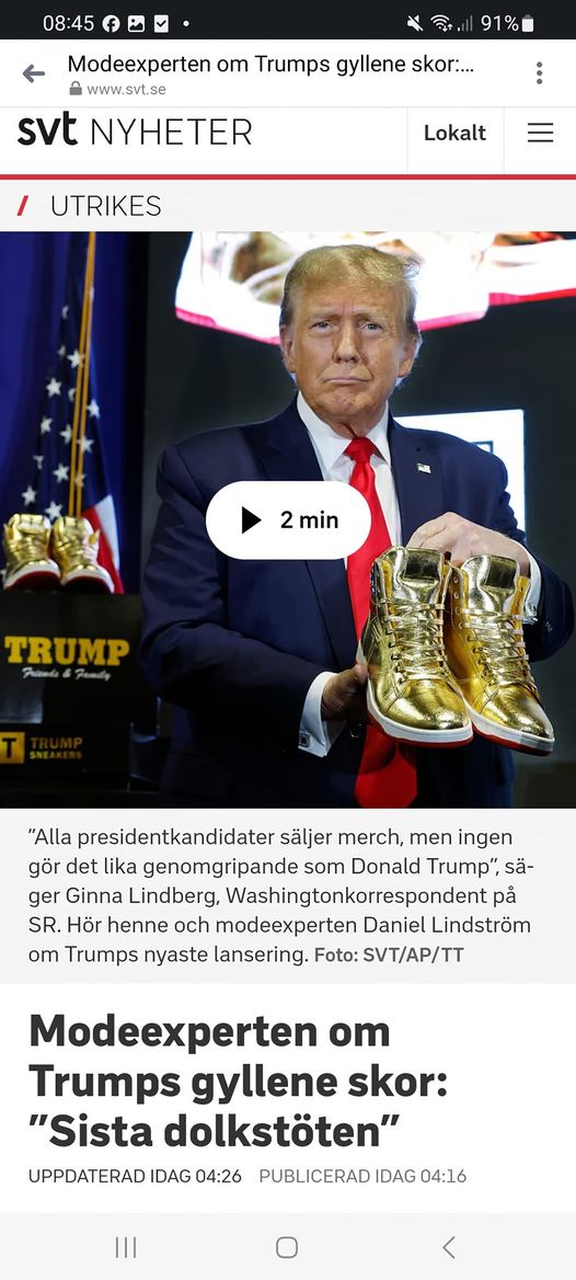 Trumps Gyllene Dolkstötsskor