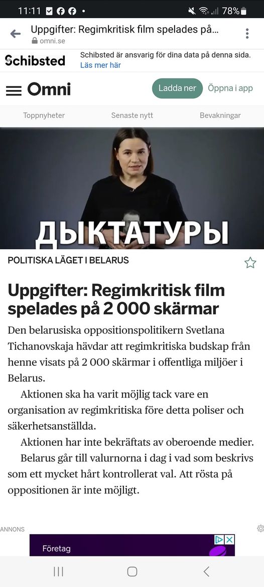 Regimkritik I Vitryssland..