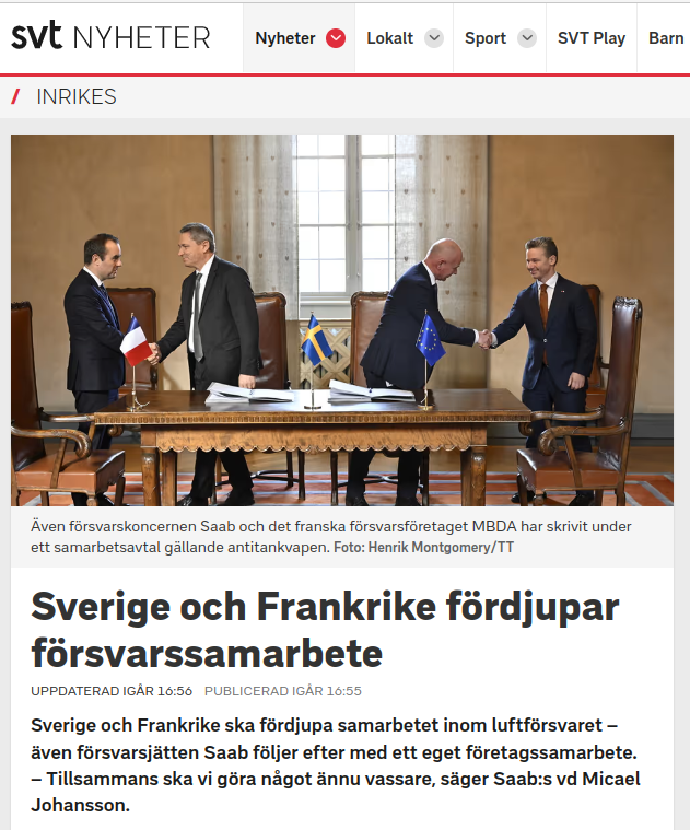 Fördjupat Svenskfranskt Försvarssamarbete