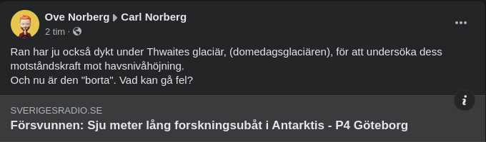 Forskningsubåt Försvunnen I Antarktis