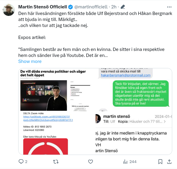 Livesänt På Youtube Utan Stensö