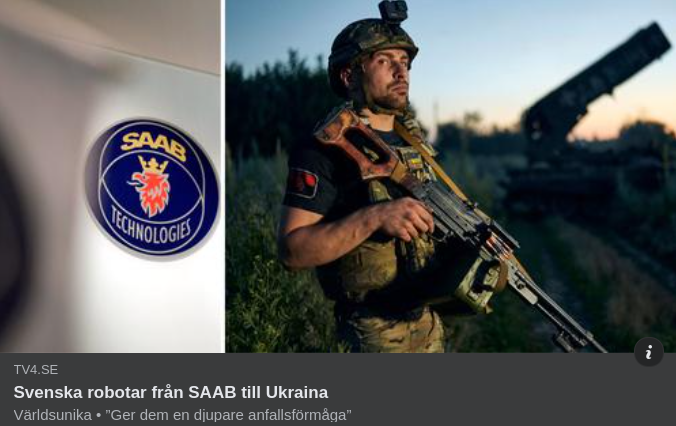 SAAB-Robotar Till Ukraina